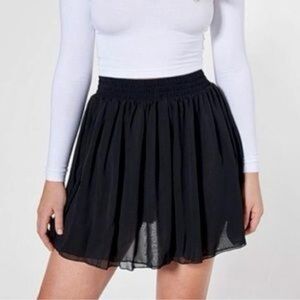 American Apparel Chiffon Circle Skirt Black